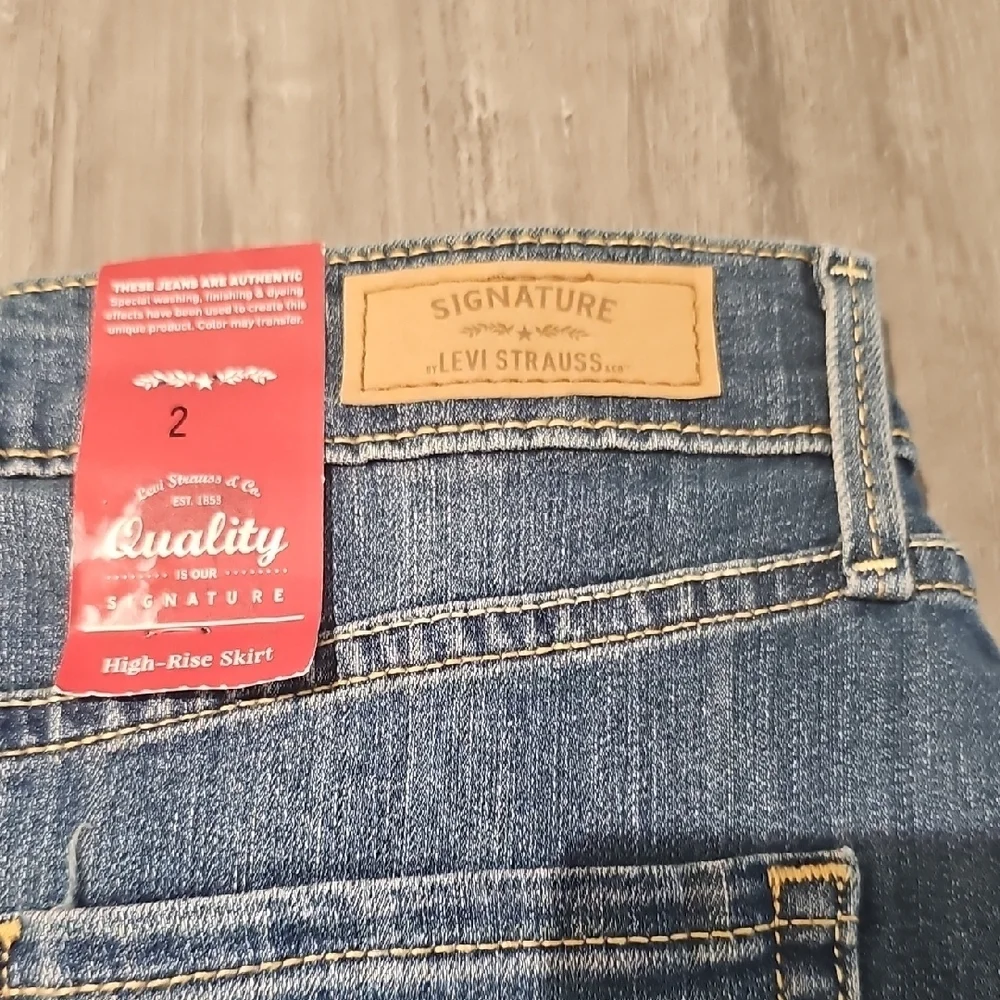 Signature by Levi Strauss Blue Denim Mini Skirt